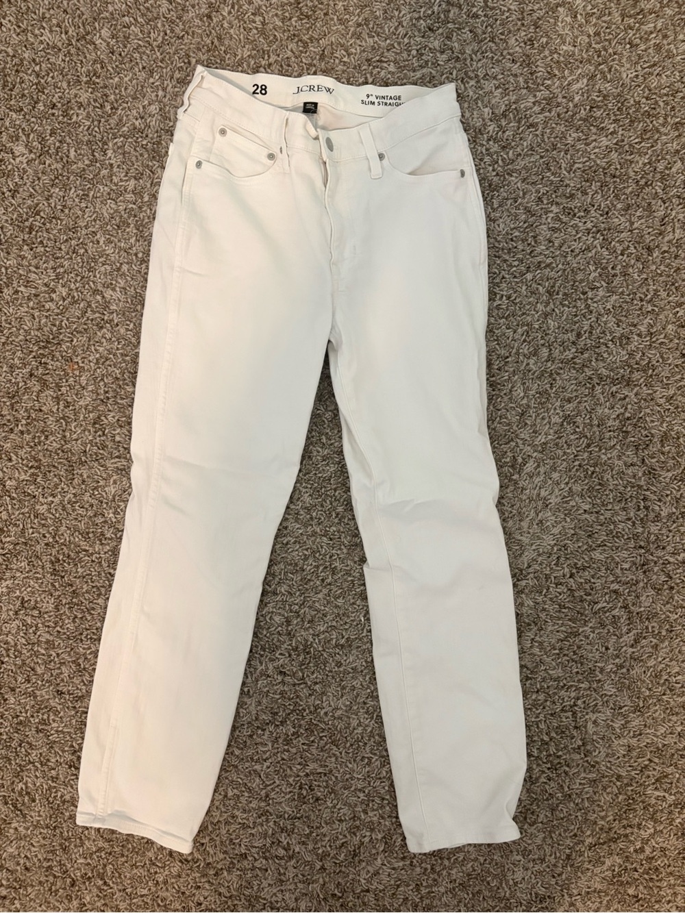 J. Crew White Straight-Leg Women's Jeans